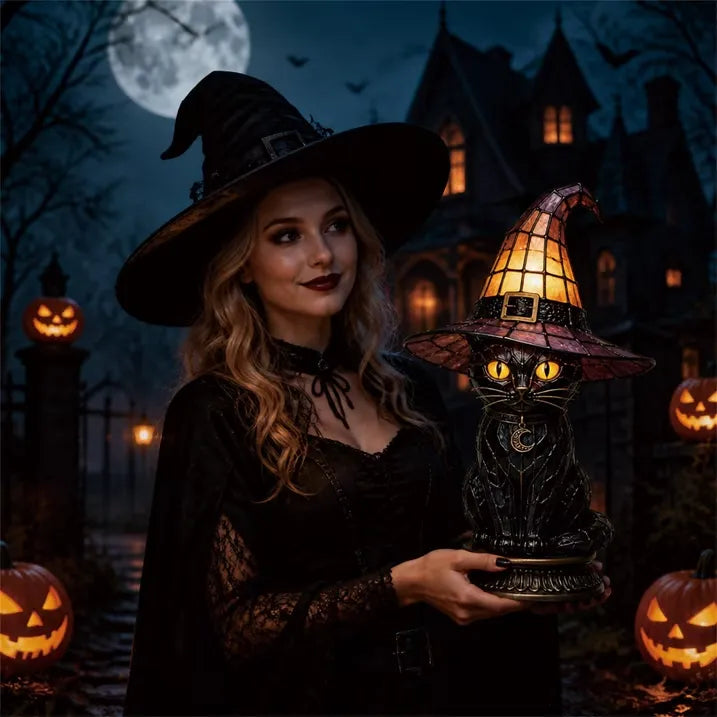 🐈 Halloween Black Cat Table Lamp – A Cozy Autumn Glow With A Touch Of Magic