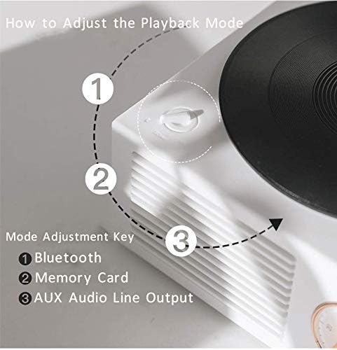 🎵 Retro Mini Wireless Bluetooth Speaker – Vinyl Record Design with Rotating Disc & HD Sound