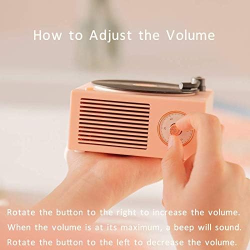 🎵 Retro Mini Wireless Bluetooth Speaker – Vinyl Record Design with Rotating Disc & HD Sound