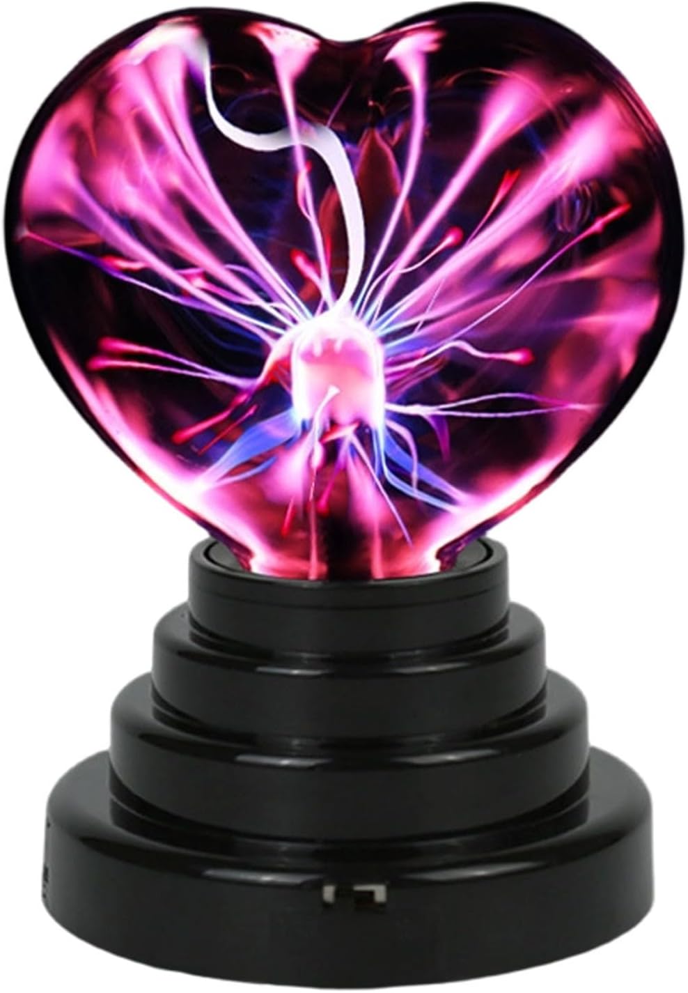 ❤️ Heart‑Shaped Plasma Light – Touch‑Activated Lightning Lamp, USB & Battery Powered, Romantic Mood Light