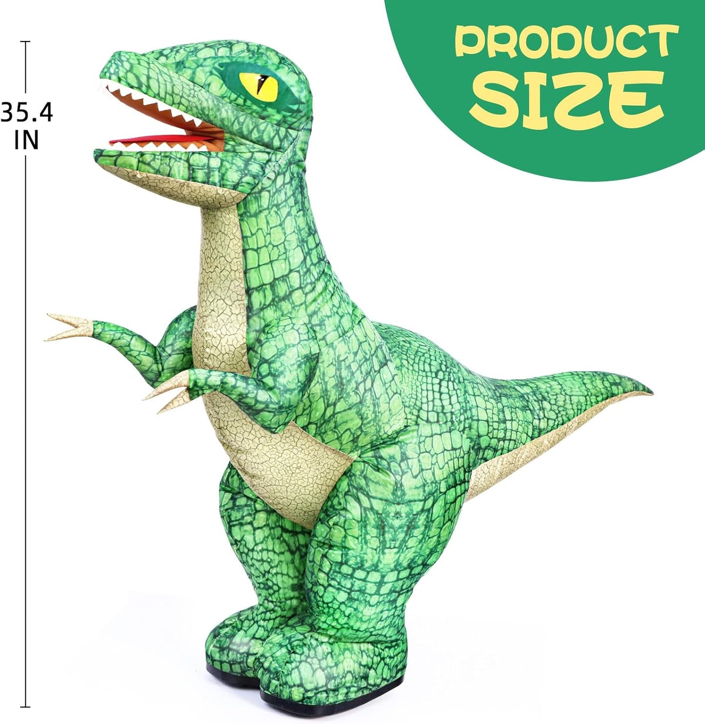 🦖 Remote Control Inflatable Dinosaur – Walking, Roaring, 360° Spinning Fun for Kids 6+