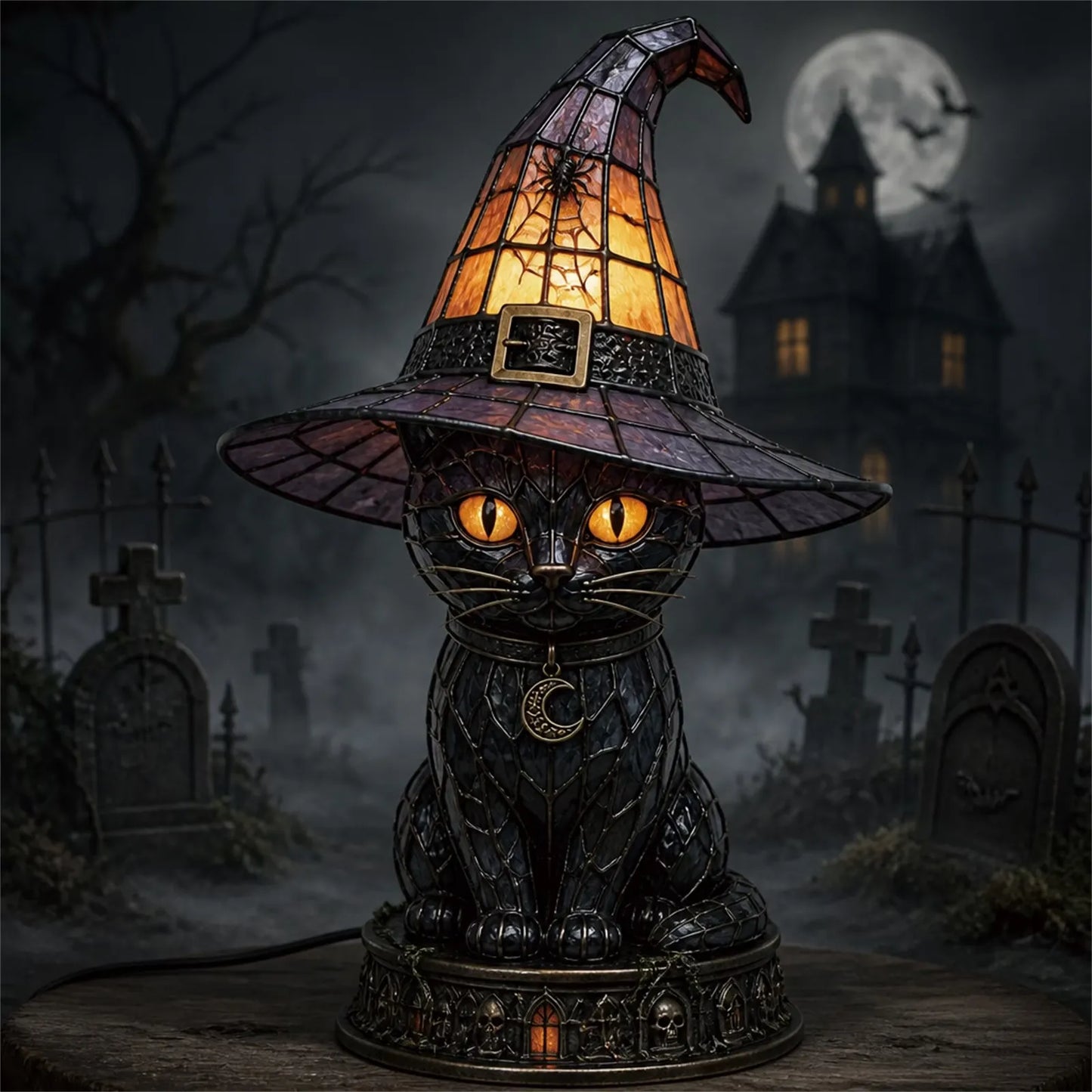 🐈 Halloween Black Cat Table Lamp – A Cozy Autumn Glow With A Touch Of Magic