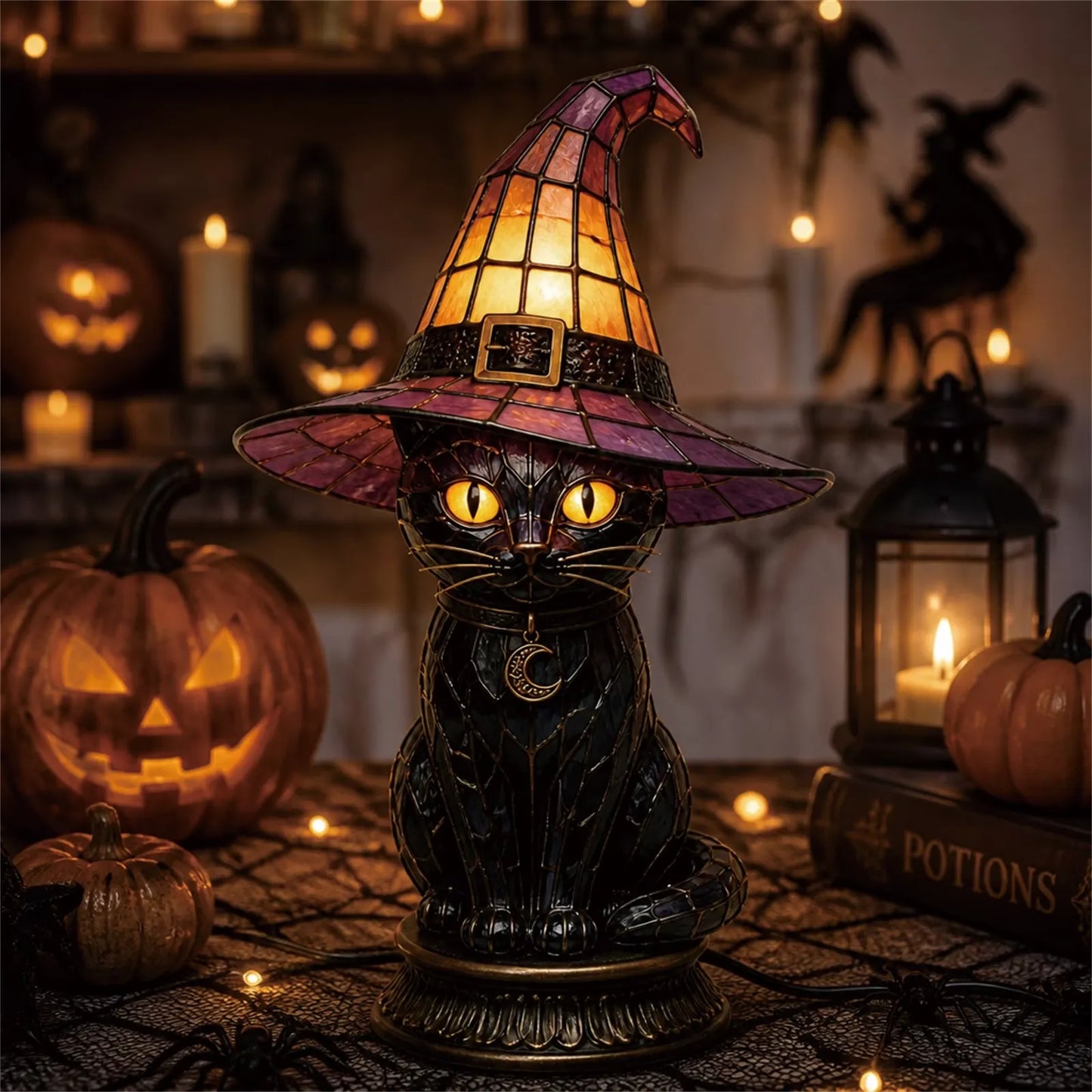 🐈 Halloween Black Cat Table Lamp – A Cozy Autumn Glow With A Touch Of Magic