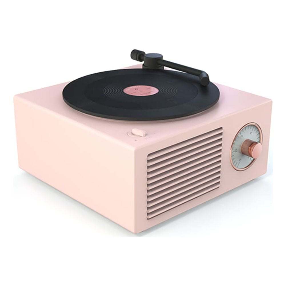 🎵 Retro Mini Wireless Bluetooth Speaker – Vinyl Record Design with Rotating Disc & HD Sound