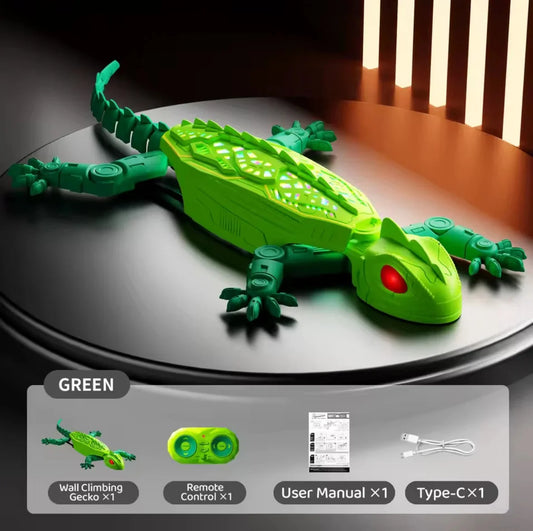 🦎 Remote Control Gecko Toy – Wall Climbing Lizard Gadget for Kids & Pets Fun Play