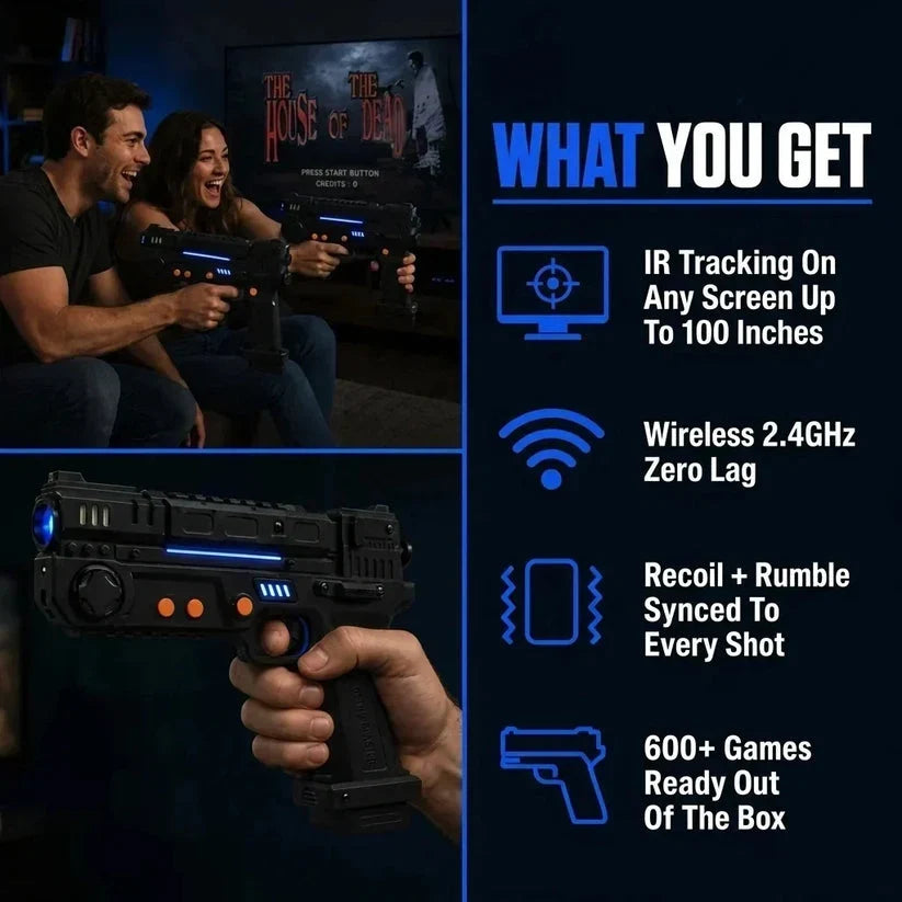 🕹️ Wireless Arcade Light Gun – Bring the Classic Shooting Gallery Home