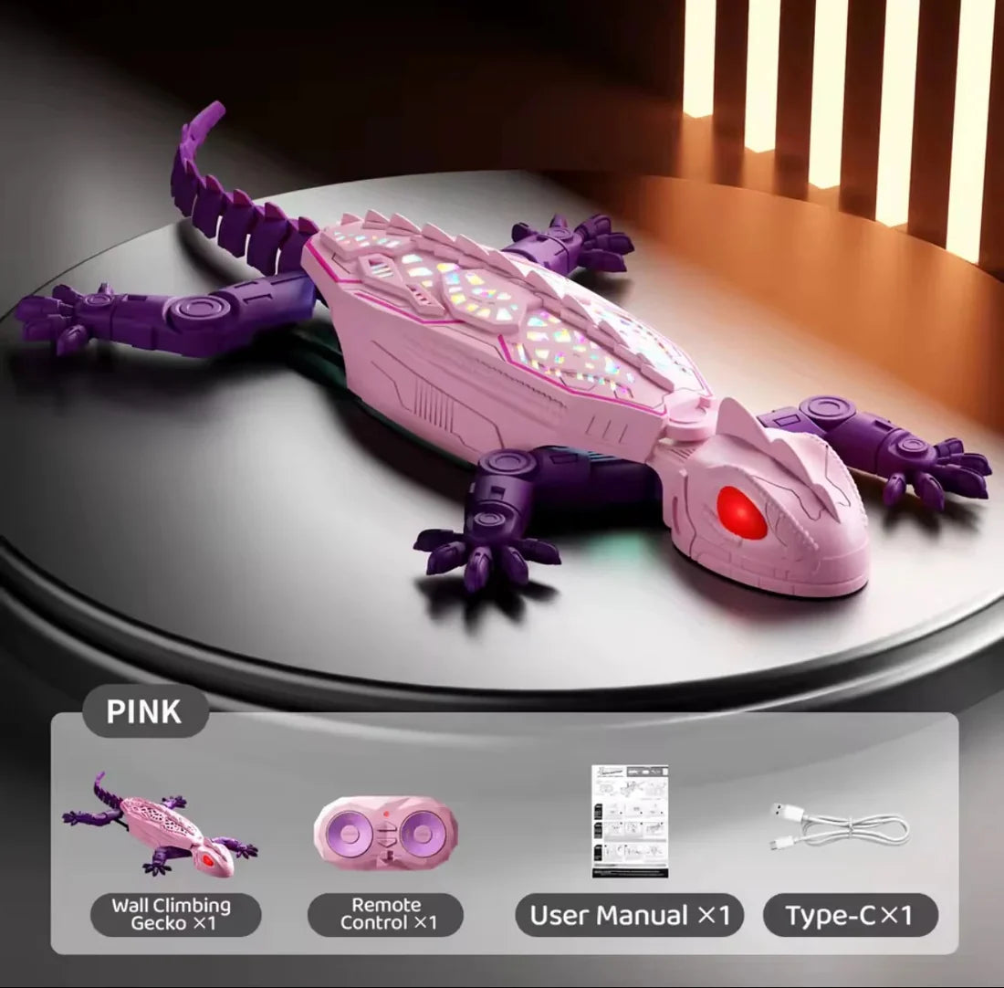 🦎 Remote Control Gecko Toy – Wall Climbing Lizard Gadget for Kids & Pets Fun Play